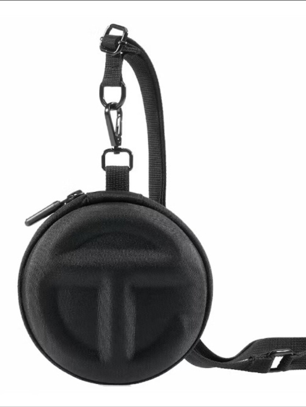 Black Portable Headphone Carrying Case with Strap